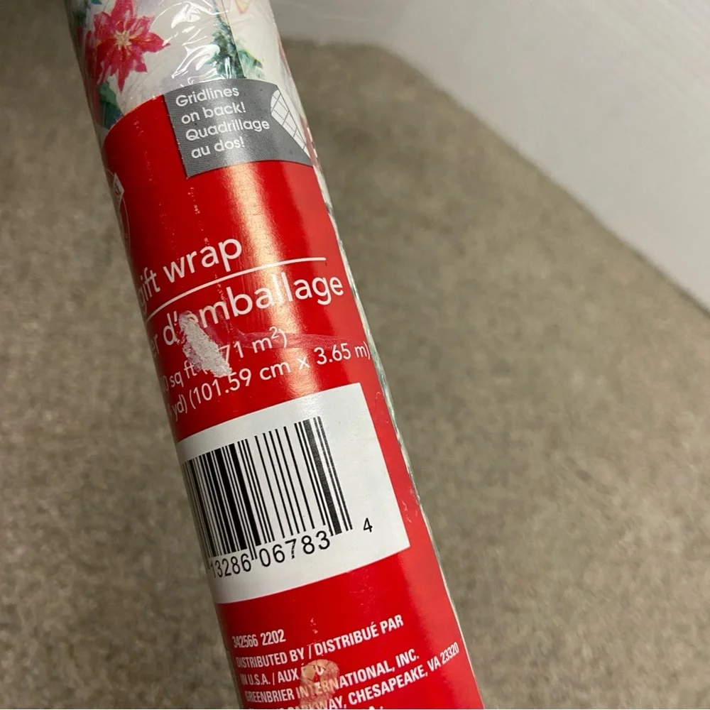 Vintage African‎ American Santa Claus Wrapping Paper 40sq ft, unopened.